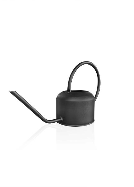 0.9 Lt. Watering Can, Galvanized Steel, Black