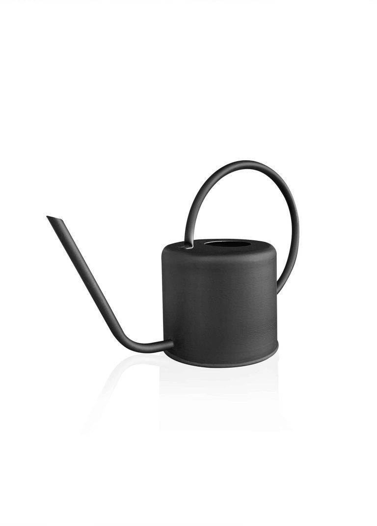 1.5 Lt. Watering Can, Galvanized Steel, Black