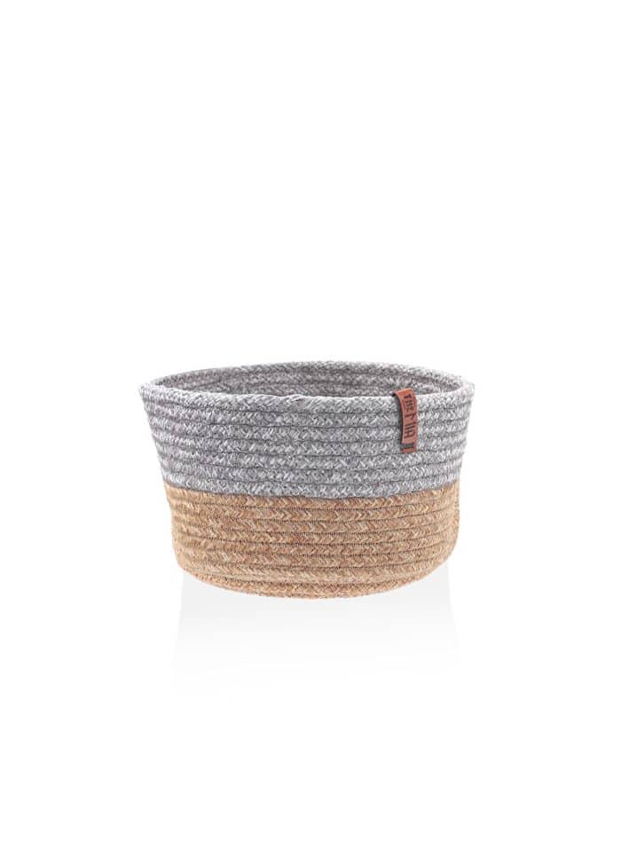 Basket, Jute Fibre, 13x20x20 cm, Gray