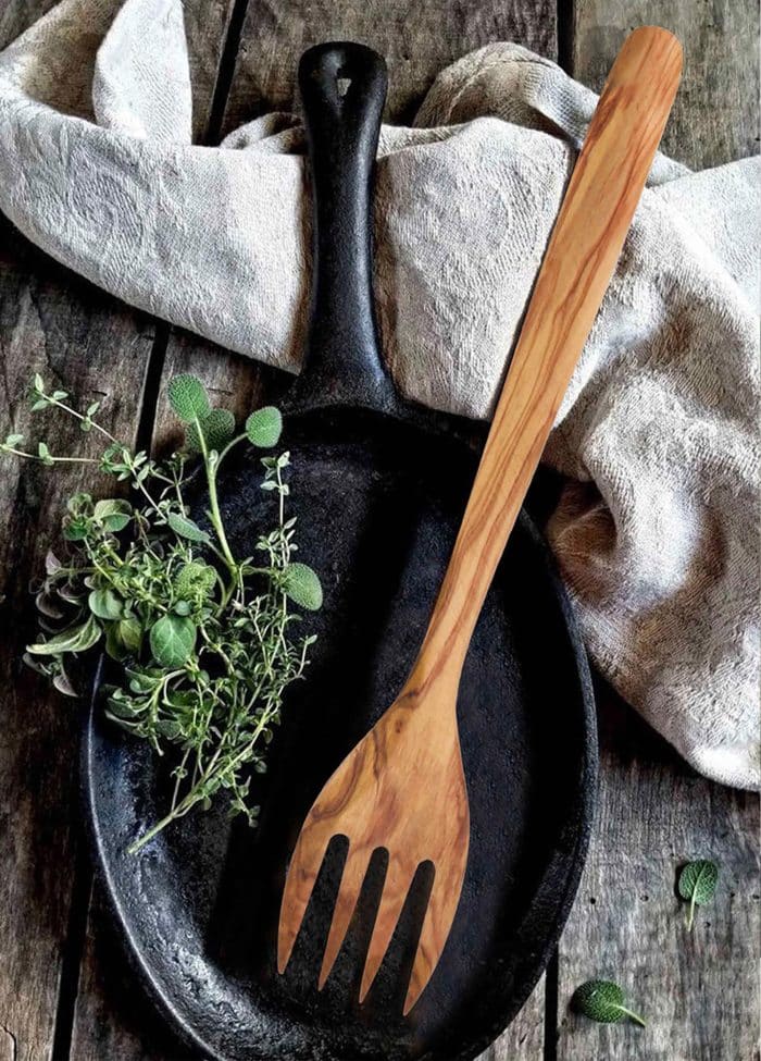 Serving Fork, Olive Wood, 25 cm