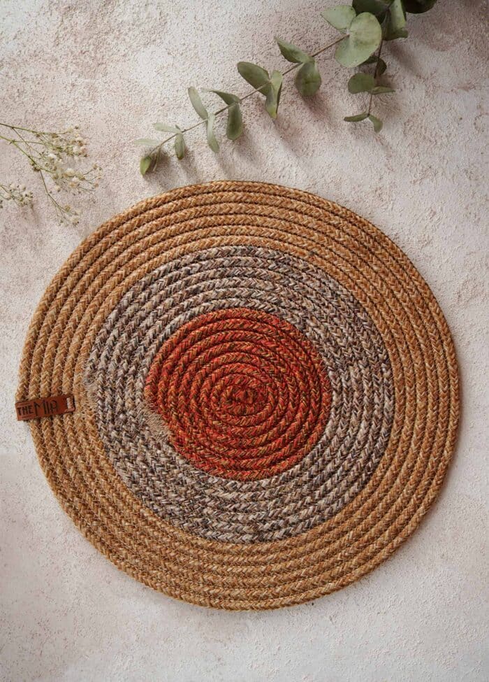 Place mat, Jute Fibre, Set of 4, Red