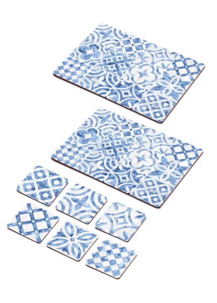 Place mat and Coaster Set of 8, Riviera