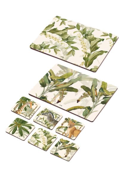 Place mat and Coaster Set of 8, Monreve, Pattern II